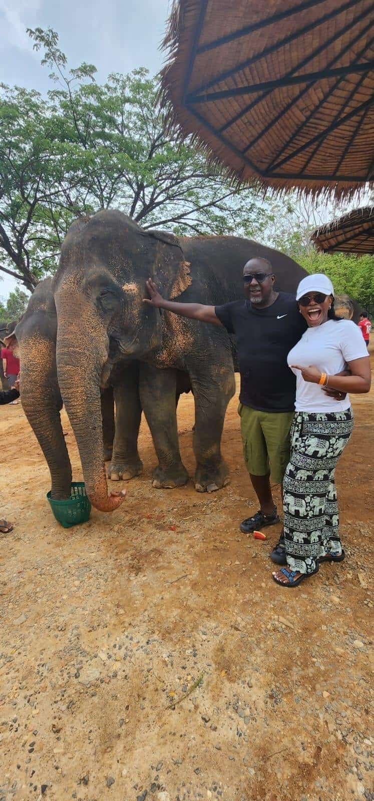 Happy travelers enjoying Southeast Asia