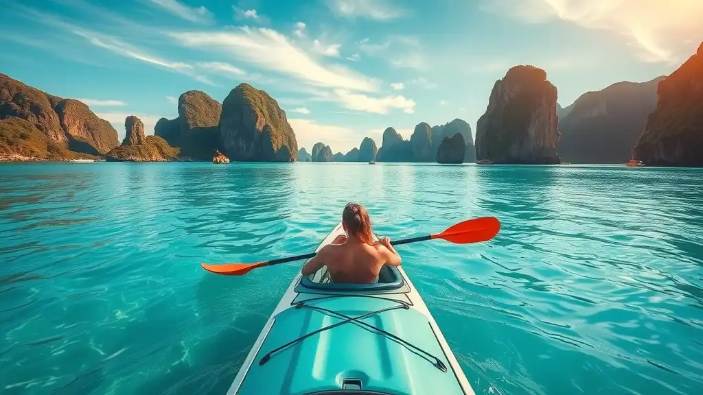 Lush Koh Samui waterfall scene, solo traveler marveling at cascading jungle falls and vibrant greenery - highlight of days in Thailand