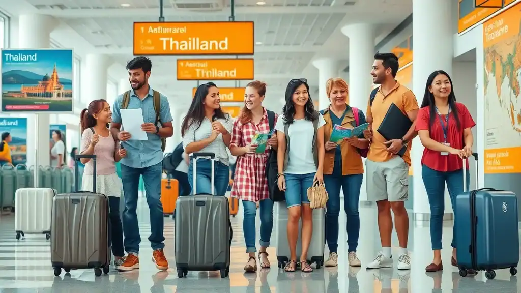 Traveler kayaking in turquoise bay surrounded by limestone cliffs and fishing boats - relaxing tour for thailand itinerary