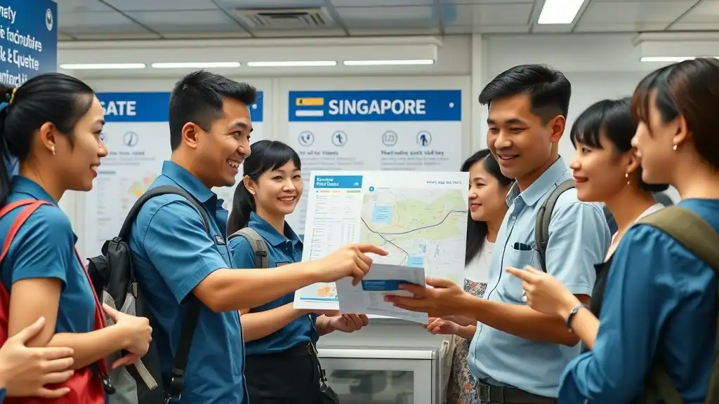 singapore multicultural travelers staff transit map information safety etiquette