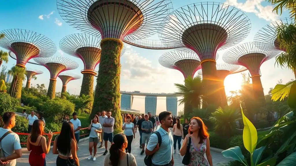 gardens by the bay supertree grove panorama singapore traval landmark