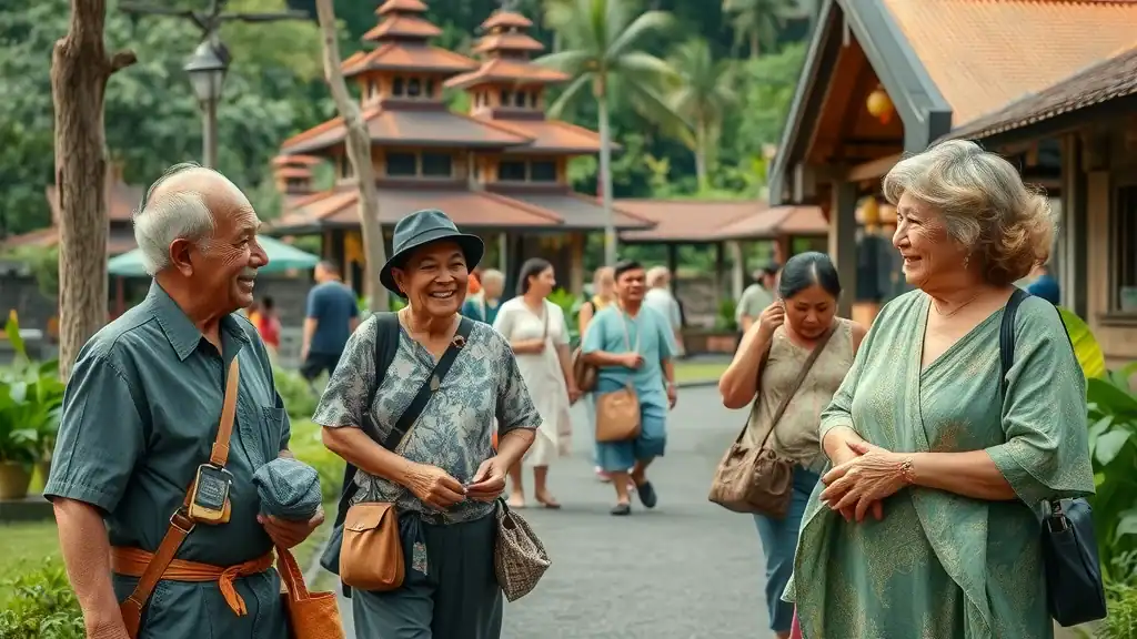 Tranquil Balinese village scene with lush greenery and ornate temples, highlighting Bali hidden gems and local culture for discerning travelers.