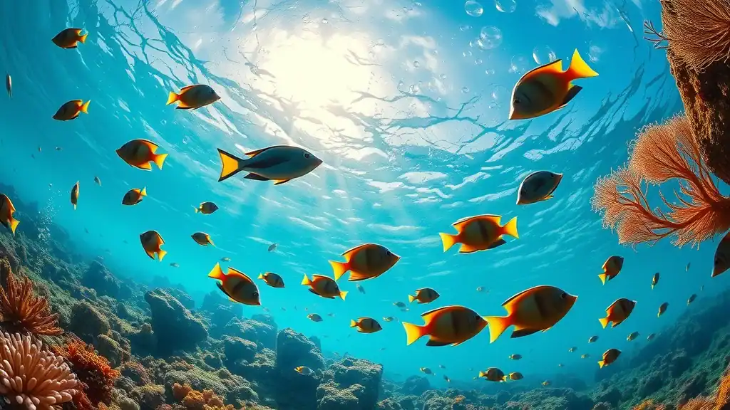 Underwater coral reef in Raja Ampat, clear water, diverse marine life – raja ampat indonesia travel places