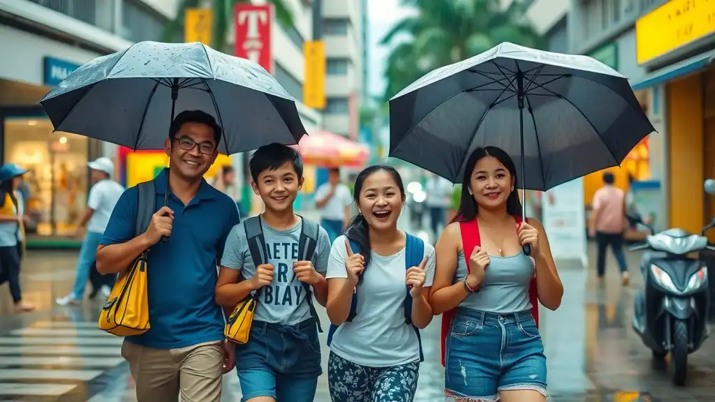 malaysia vacation planning family rain kuala lumpur weather patterns umbrellas seasonal guide