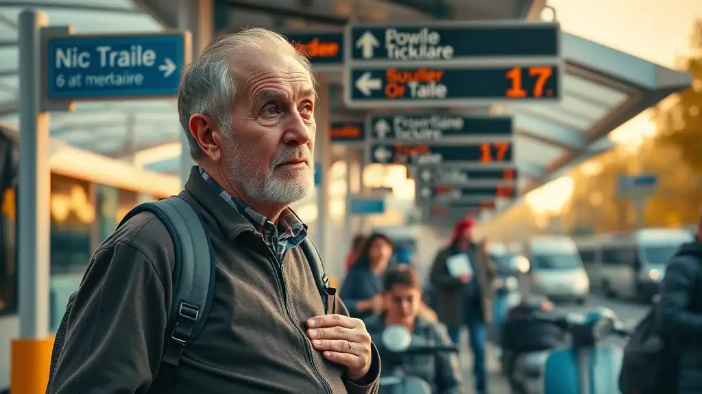 Collage of senior travelers enjoying bus, train, ferry, and airplane; four main types of transport in southeast asia for older adults