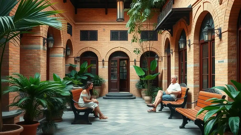 family-friendly places to stay in bangkok old city guesthouse serene courtyard